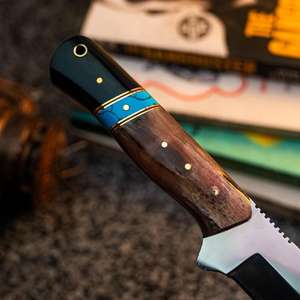 Couteaux de chasse OEM, dernier design avec manche en bois massif, couteaux personnalisés pour l'extérieur, prix d'usine, étui personnalisé pour couteau de chasse - Product Image 2