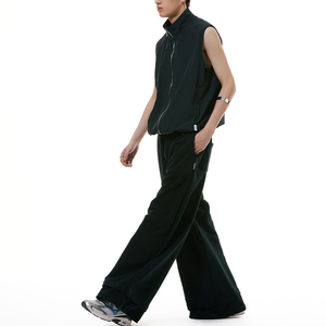 กางเกงวอร์มขาตรงแบบกว้างสำหรับผู้ชายกางเกงวอร์มปรับได้สองชั้นสำหรับ2026 - Product Image 4