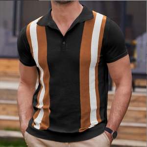 Polo pour homme de qualité supérieure, matière douce et respirante, taille plus, coupe ample et décontractée, logo minimaliste, tendance actuelle - Product Image 4