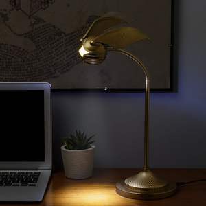 Lampe de bureau USB fantaisie Harry Potter, Lumière LED Snitch d'Or, Corps en Bronze, Design Moderne, Couleurs de Abat-jour Bleu, Noir, Rose, Blanc - Product Image 4