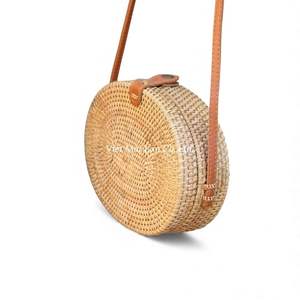 Handmade Rattan Shoulder <b>Bag</b> Natural Material Woven Handbag Casual Fashion <b>Accessory</b> from Vietnam - Product Image 2