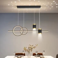 Zhongshan Usine Nouvelle Arrivée LED Lustre Pendentif Lumière En Aluminium Acrylique Table À Manger Lampe Suspendue Lustres Pendentif Lumières