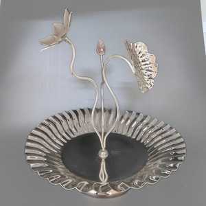 Stylish Brass Serving <b>Bowl</b> for Home Hotel Restaurant Tabletop & Dinnerware <b>Silver</b> Color Customized Shape Food Fruit Serving <b>Bowl</b> - Product Image 4