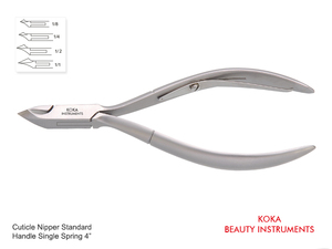 Pinza para cutículas Mango estándar Resorte doble Tamaño 4 pulgadas por Koka International - Product Image 3