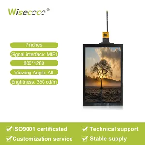 Wiisecoco Industriële Kwaliteit Scherm Oplossing 7 Inch Tft Lcd Mipi 800*1280 Aangepaste Helderheid Temperatuurbereik Lcd-Scherm