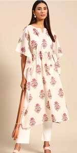 เดรสคาฟตันผ้าฝ้ายทำมือสำหรับผู้หญิงชุดเดรสยาวลายดอกไม้ดีไซน์มิดิทรงสั้นสูงสำหรับปาร์ตี้พักผ่อนในฤดูร้อน - Product Image 6