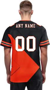 2025 nouveaux designs maillots de football américain pour hommes maillot d'équipe respirant imprimé à manches courtes pour adultes - Product Image 5