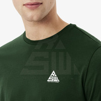 T-shirts personnalisés pour hommes, écologiques, 100% coton, OEM - Vente en gros, 220g, haute qualité, logo sur le devant, séchage rapide et respirant