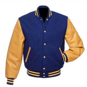 Patchs en chenille en peau de vache personnalisés High Street Embroidery Varsity Jacket Winter CollegeBaseballjacket pour hommes - Product Image 4