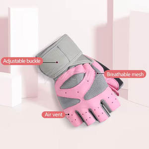 Gants de sport en néoprène et cuir à demi-doigts pour l'entraînement, design durable pour une meilleure adhérence, légers et respirants pour la musculation et le fitness - Product Image 3