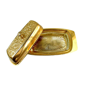 Pot à beurre en cuivre artisanal avec couvercle design, qualité supérieure, écologique, finition polie, forme ovale, taille et logo personnalisables - Product Image 4