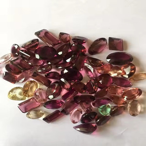 Pera ovalada de turmalina multicolor natural de alta calidad y corte Octágono excelente brillo para joyería premium-Certificado IGI - Product Image 1