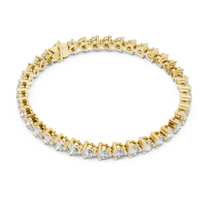 Bracelet tennis 7 carats 3,7 mm 7 pouces 14K 18K Or blanc Diamants cultivés en laboratoire Bijoux de luxe personnalisables Cadeau - Product Image 5