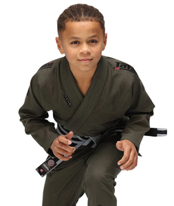 Prix d'usine de qualité chaude enfants Bjj Gis dans personnaliser Logo Jiu Jitsu brésilien 100% coton perle armure tissu en 450 GSM pour les enfants - Product Image 6