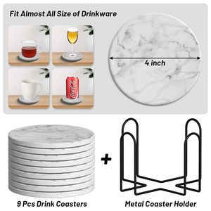 Posavasos Absorbentes con Soporte, Elegantes y Antiderrames, Protección para la Mesa - Product Image 5