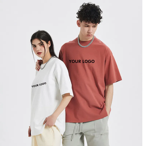 T-shirt en coton doux épais T-shirt graphique surdimensionné à épaules tombantes T-shirt sérigraphié personnalisé pour hommes T-shirts t-shirt en gros - Product Image 3