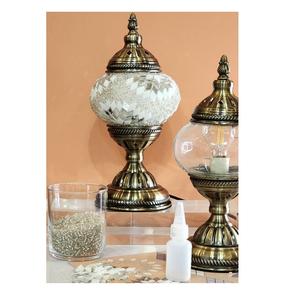 Lámpara de Mosaico de Aluminio Hecha a Mano para Decoración de Iluminación del Hogar con Patrones de Azulejos de Vidrio Cortados a Mano de Colores - Product Image 5