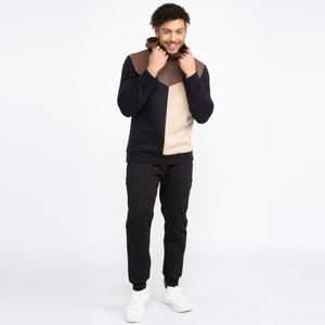 Pull à capuche à blocs de couleurs pour hommes-Sweat-shirt à capuche élégant et confortable avec un design de couleur audacieuse, idéal pour une tenue décontractée - Product Image 1