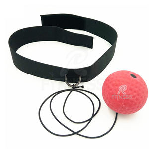 Balle de frappe Speedball, entraîneur de vitesse de boxe, bandeau avec matériau en cuir pour l'entraînement des réflexes - Product Image 5