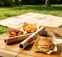 Papier de cuisson absorbant antiadhésif pour l'emballage des hamburgers, des sandwichs et des plats rapides, feuilles d'emballage de qualité alimentaire