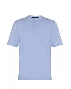 Premium Fitted <b>T</b>-<b>shirt</b> Plain Short Sleeve <b>Grandad</b> Neck Top Casual Summer Sports Blank Men's <b>T</b>-<b>shirts</b> - Product Image 1