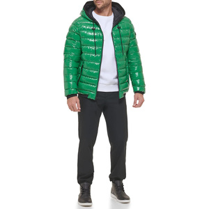 Trendy Puffer <b>Hoodie</b> Mens Jacket Streetwear Oversized <b>Quilted</b> Outerwear Warm Winter Fashion <b>Hoodie</b> - Product Image 4