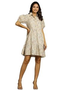 Handmade Block Print Girl's Tunic Top, Colorful Bohemian <b>Dress</b>, Hippie Summer <b>Dress</b>, Cotton Women's <b>Dresses</b> Button <b>Dress</b> - Product Image 6