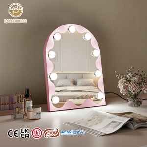 Tùy chỉnh màu sắc 3 chế độ chiếu sáng tốt nhất 12V Adapter cảm ứng Loại C chuyển đổi kép USB sạc cổng <span class=keywords><strong>led</strong></span> trang điểm vòm Vanity với gương - Product Image 1