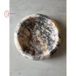 Bol de service alimentaire en marbre Style japonais fait à la main forme ronde aspect attrayant table mariage et fêtes bol de service fournitures - Product Image 5