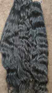 ผมมนุษย์100% ผมชาวอินเดียแบบดึงคู่เครื่องม้วนผมตรงนุ่มสลวยสองชั้น - Product Image 5