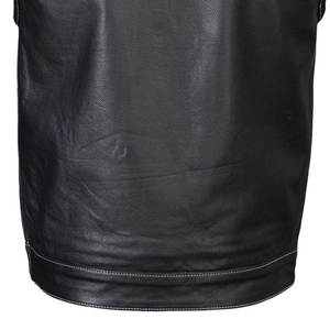 Chaleco de Cuero Genuino y Lona Personalizado para Hombre, Estilo Casual para Motocicleta, Cuello en V, Secado Rápido, Ecológico y Transpirable - Product Image 6