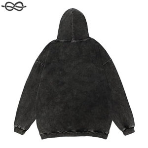 เสื้อมีฮู้ดผ้าฝ้าย100% Y 2K ดีไซเนอร์วินเทจเฮฟวี่เวทมีฮู้ดผ้าซีดจางออกแบบได้ตามต้องการ500มีกรด GSM - Product Image 4