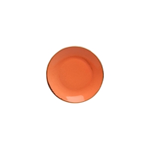 Assiette plate orange au design minimaliste 28 cm, assiette de service en porcelaine, collection Seasons - Product Image 3