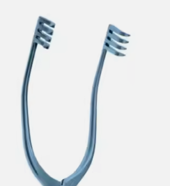 Rétracteur cérébellaire Adson avec pointes angulées et aiguisées en acier inoxydable, rétracteur chirurgical manuel - Product Image 2