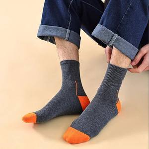 Calcetines de Algodón de Alta Calidad para Hombre, Estilo Casual Simple, Otoño, Talla Personalizada, Blanco, Marrón, Azul, Colores Personalizados, Calcetines de Vestir - Product Image 3