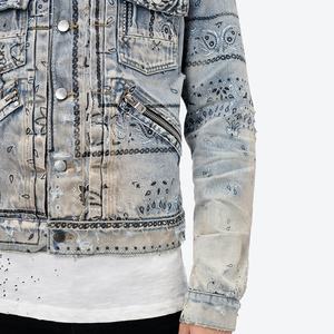 Veste en jean personnalisée pour hommes Vêtements d'extérieur élégants de haute qualité brodés pour hommes - Product Image 4