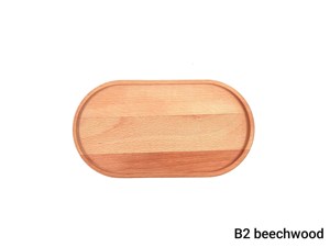 Planche à découper en bois de hêtre en gros, design ovale avec rainure pour le jus, planche à découper en bois durable pour cuisine professionnelle - Product Image 2