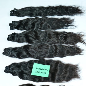 Extensiones de cabello humano de templo indio alineado con cutícula Virgen sin procesar 100% pelucas de Color 1B de estilo de onda profunda suelta - Product Image 1