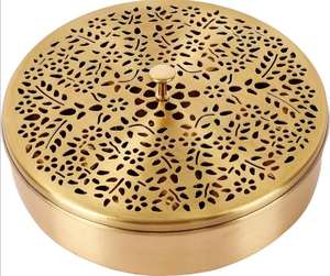 Pure Brass Masala Spice Box Durable Eco-Friendly Leak Proof Decorative Kitchen Cabinet <b>Storage</b> for Home Restaurant Wholesale - Product Image 1