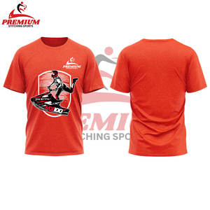 T-shirts pour hommes en pur coton de haute qualité sur mesure Styles à col rond surdimensionnés Échantillons basés sur la sérigraphie à motif solide - Product Image 2