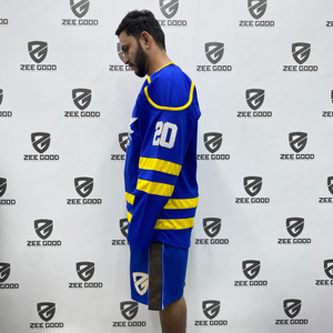 2025 personalizado sublimado transpirable uniforme de Hockey sobre hielo ropa deportiva nuevo conjunto de poliéster Hockey sobre hielo adultos OEM camiseta de fútbol - Product Image 4