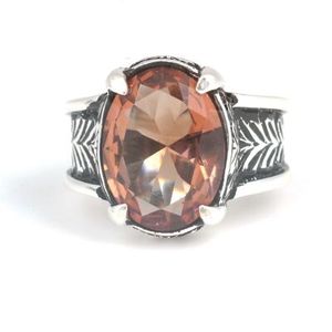 Anillo de Plata de Ley 925 para Hombre con Piedra de Zultanita de Corte Ovalado, Bañado en Rodio, para Uso Diario, con Engaste de Bisel - Product Image 4