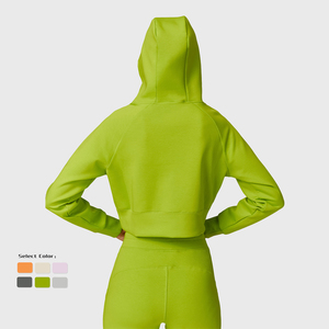 Blusa de entrenamiento deportivo informal con capucha y cremallera transpirable ligera para mujer, blusa deportiva para correr, Fitness, envío DDP - Product Image 3