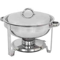 Chauffe-plat en métal plaqué or, équipement de cuisine pour Buffet d'hôtel