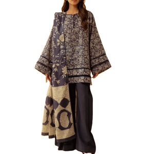 Traje Salwar de Organza Pakistaní, Salwar Kameez Pakistaní de Lujo Personalizado, Conjunto de 3 Piezas Pesado y Elegante - Product Image 1