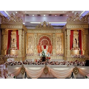 Mandapam de fibra de boda de gran tamaño, Mandap de fibra de boda de lujo de Malasia, Mandapam de boda de Maharaja para Kalyanam - Product Image 1