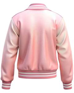Pink and <b>White</b> Varsity <b>Jacket</b> <b>Men</b> Baseball Bomber Coat Two Tone Softshell Streetwear Custom Logo OEM Wholesale - Product Image 2