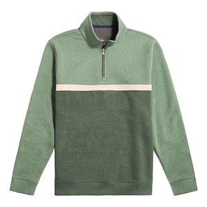 Suéter de Punto de Lana y Algodón de Alta Calidad, Cuello Redondo con Cierre de Cremallera, para Hombre, Transpirable, para Invierno - Product Image 1