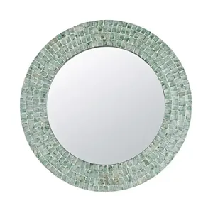 Antique Design <b>Mosaic</b> Wall <b>Mirror</b> Round Shape Wall Decor <b>Mirror</b> Hot Sale Wall <b>Mirror</b> Hallway Bed Room & Hotel - Product Image 3
