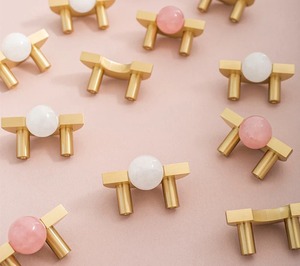 Gold and Pink Knob for Cabinets Drawers and Doors Elegant Decorative Handle for Home Decor <b>Kids</b> Room and Stylish Furniture Use - Product Image 5